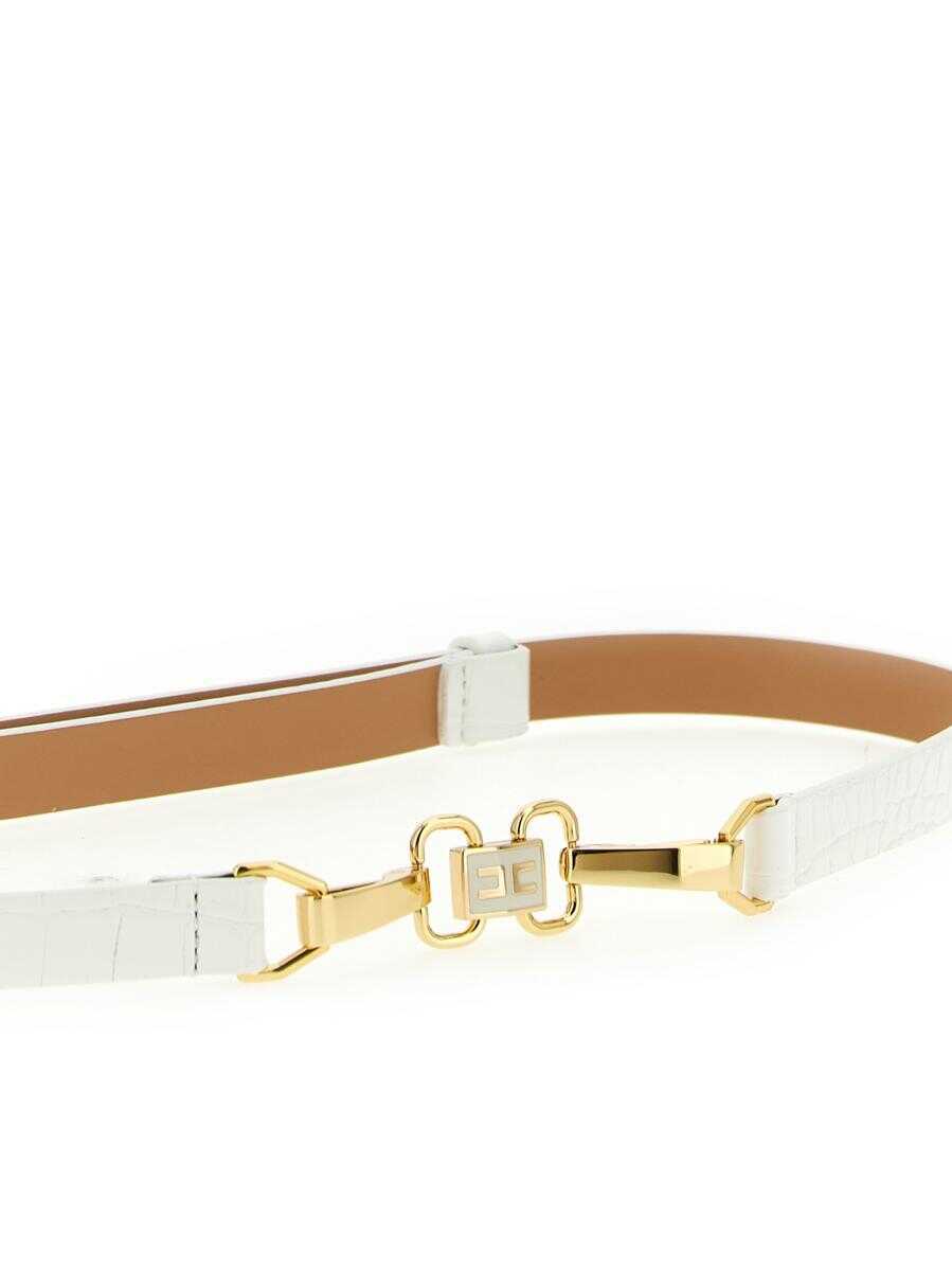 Curele Elisabetta Franchi Elisabetta Franchi Jewel Clamp Belt WHITE Femei (BM 18940392) 3