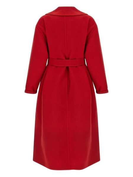 Paltoane Fabiana Filippi Red Coat With Wide Notched Revers In Virgin Wool Woman RED Femei (BM 18940407) 2