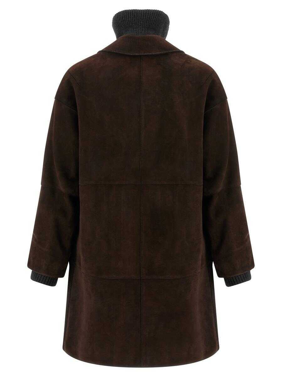 Paltoane P.A.R.O.S.H. P.A.R.O.S.H. Monet25W Coat BROWN Femei (BM 18940506) 2