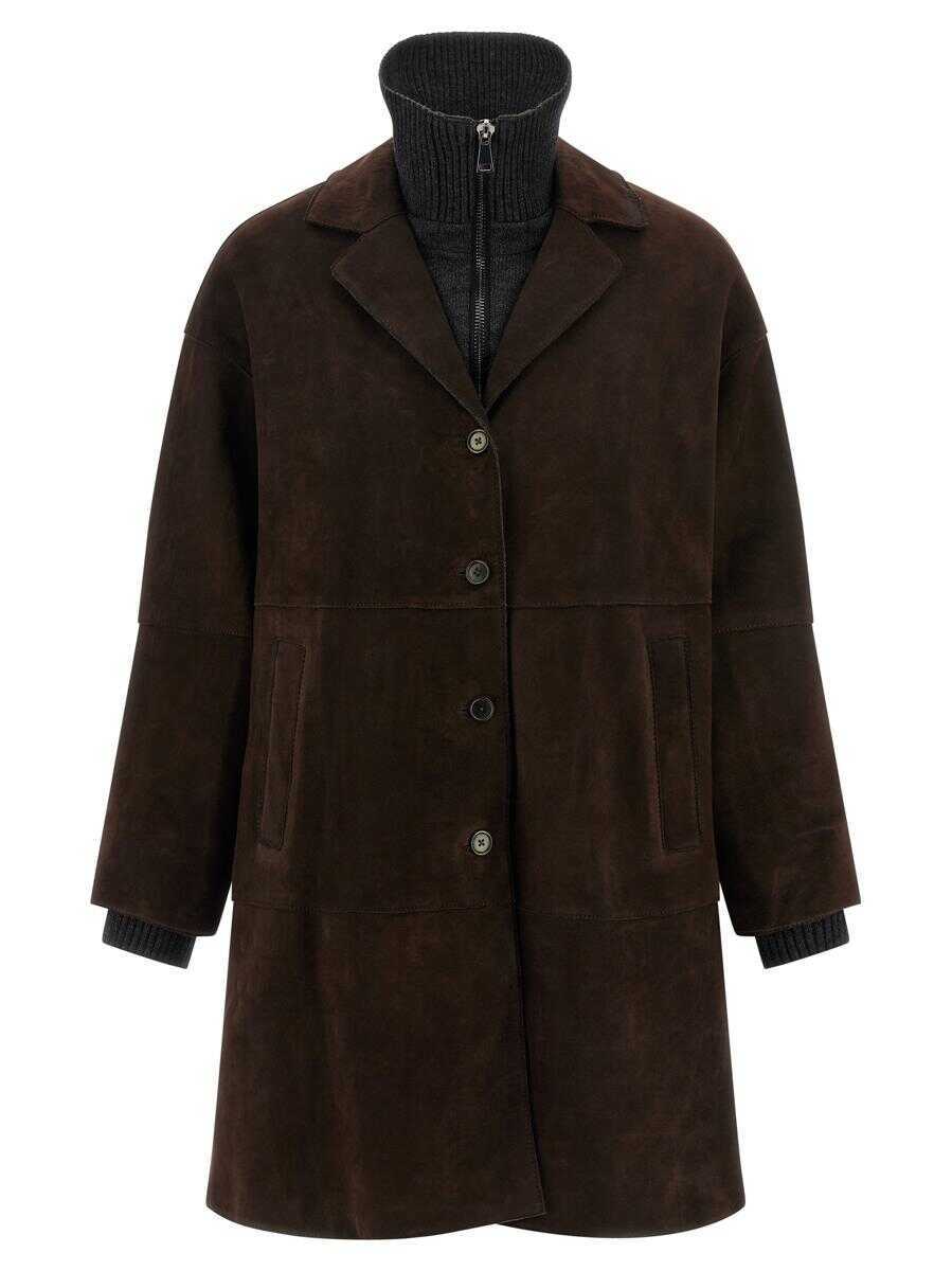 Paltoane P.A.R.O.S.H. P.A.R.O.S.H. Monet25W Coat BROWN Femei (BM 18940506) 1