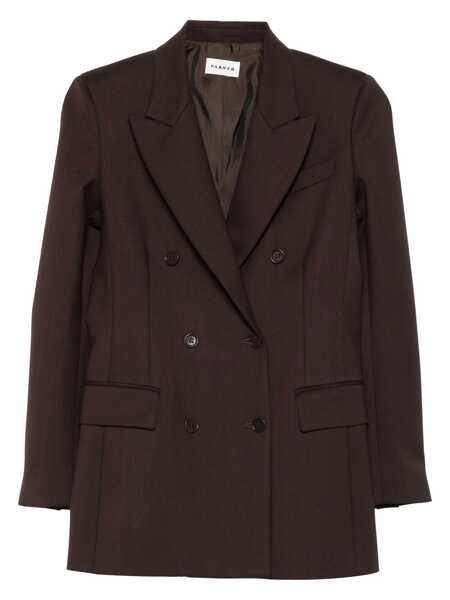 Sacouri P.A.R.O.S.H. Brown Double-Breasted Jacket With Notched Revers In Wool Blend Woman BROWN Femei (BM 18940533) 1