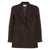 P.A.R.O.S.H. Brown Double-Breasted Jacket With Notched Revers In Wool Blend Woman BROWN