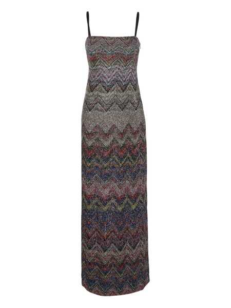Rochii MISSONI BEACHWEAR Multicolor Long Dress With Zigzag Motif In Fabric Woman MULTICOLOR Femei (BM 18940803) 1