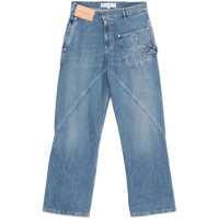 Blugi JW Anderson Light Blue Jeans With Twisted Design And One Front Patch Pocket In Denim Man