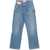 JW Anderson Light Blue Jeans With Twisted Design And One Front Patch Pocket In Denim Man BLUE