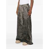 Pantaloni Rick Owens pentru Barbati - Pantaloni Rick Owens Geth Belas Blacktrousers With Destroyed Look And Drawstring Waist In Cotton Man Black Barbati (BM 18940830) - B-mall.ro