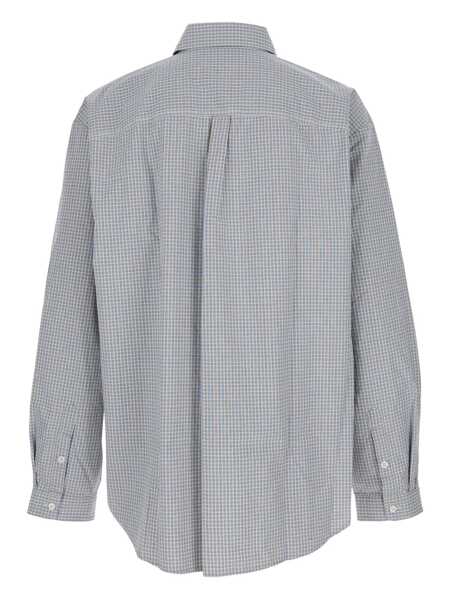 Camasi ERL Beige Shirt With Logo Embroidery On The Front And All-Over Check Motif In Cotton Man BLUE Barbati (BM 18941046) 2