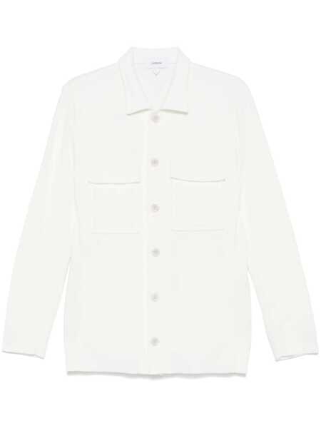 Camasi Lardini White Shirt With Classic Collar And Two Front Patch Pockets In Cotton Man WHITE Barbati (BM 18941115) 1