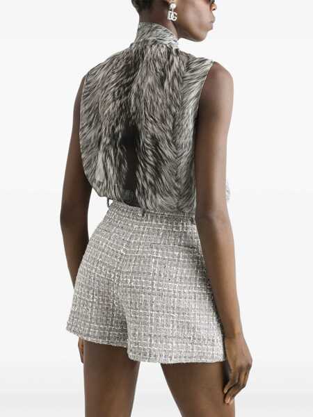 Topuri Dolce & Gabbana Dolce & Gabbana Top PELLICCIA F.DO GRIGIO Femei (BM 18941193) 4