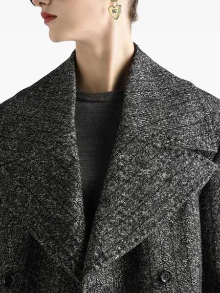 Geci Dolce & Gabbana Dolce & Gabbana Double-Breasted Wool Jacket GREY Femei (BM 18941205) 4