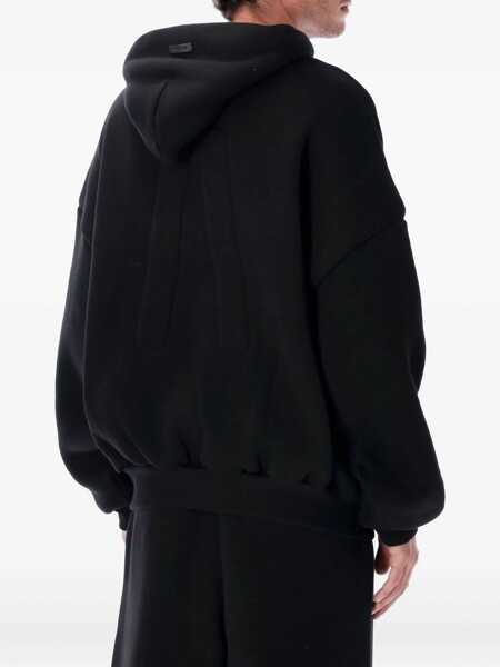 Pulovere FEAR OF GOD Black Sweatshirt With Hood And Dropped Shoulders In Cotton Blend Man Black Barbati (BM 18941301) 2