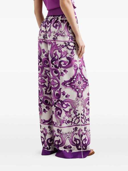Pantaloni casual Dolce & Gabbana Dolce & Gabbana Printed Twill Trousers MULTICOLOR Femei (BM 18941316) 5