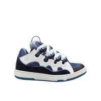 Sneakers Lanvin Leather, Fabric, And Suede Sneakers Barbati