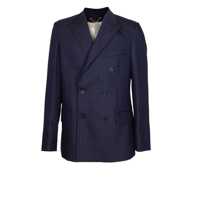 Geci Golden Goose Double-Breasted Pinstriped Wool Jacket Barbati