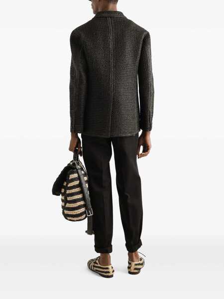 Pantaloni Dolce & Gabbana Black Pants With Turn-Up Hem In Cotton Man Black Barbati (BM 18941658) 3