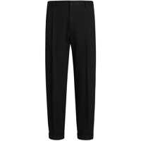 Pantaloni Black Pants With Turn-Up Hem In Cotton Man Barbati