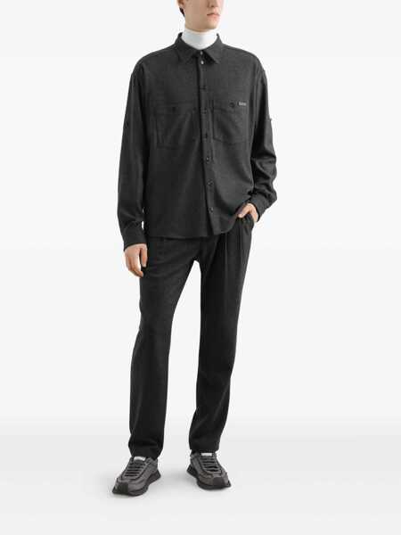 Pantaloni Dolce & Gabbana Grey Pants With Drawstring Waist In Wool Blend Man GREY Barbati (BM 18941661) 2