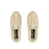 Sneakers Golden Goose Super Star Suede Upper Star And Heel With Glitter Piping Femei