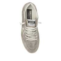 Sneakers Golden Goose Dama - Sneakers Golden Goose Golden Goose Ballstar Suede Upper Toe And Spur With Pearls Laminated Star Leather Heel TAUPE/PLATINUM/BEIGE Femei (BM 18941751) - B-mall.ro