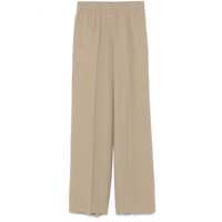Pantaloni casual 'Brittany' Beige Pants With Logo Charm Detail On The Rear And All-Over Striped Motif In Viscose Blend Woman Femei