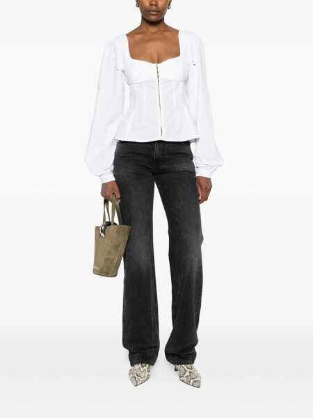 Blugi HAIKURE Black Jeans With Belt Loops And Logo Patch On The Rear In Denim Woman Black Femei (BM 18941934) 2