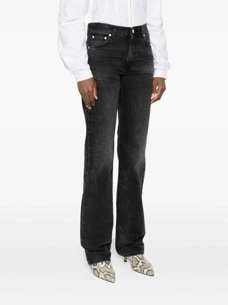 Blugi HAIKURE Black Jeans With Belt Loops And Logo Patch On The Rear In Denim Woman Black Femei (BM 18941934) 3