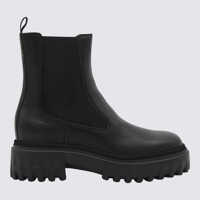Bocanci Hogan Black Leather Boots Femei
