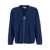 JW Anderson Blue Cardigan With V Neck And And Front Zip Closure In Wool Blend Man BLUE