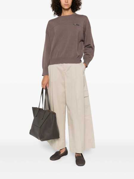 Pulovere Brunello Cucinelli Brunello Cucinelli Sweaters BROWN Femei (BM 18942954) 2