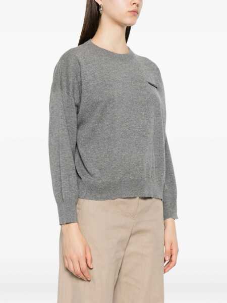 Pulovere Brunello Cucinelli Brunello Cucinelli Sweaters GREY Femei (BM 18942960) 3