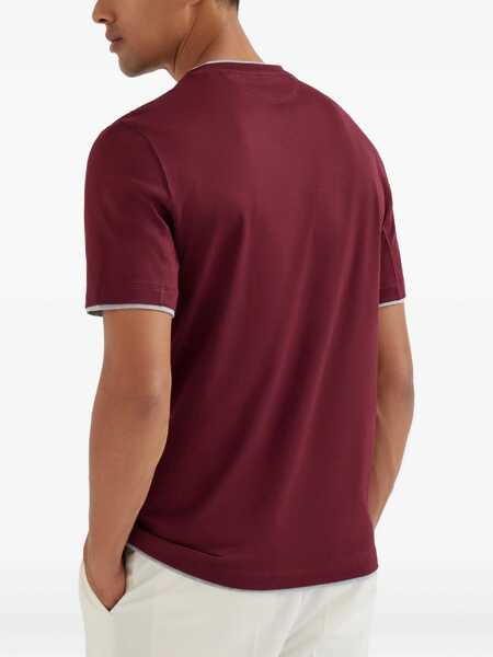 Topuri Brunello Cucinelli Brunello Cucinelli T-Shirts & Vests RED Barbati (BM 18943011) 4