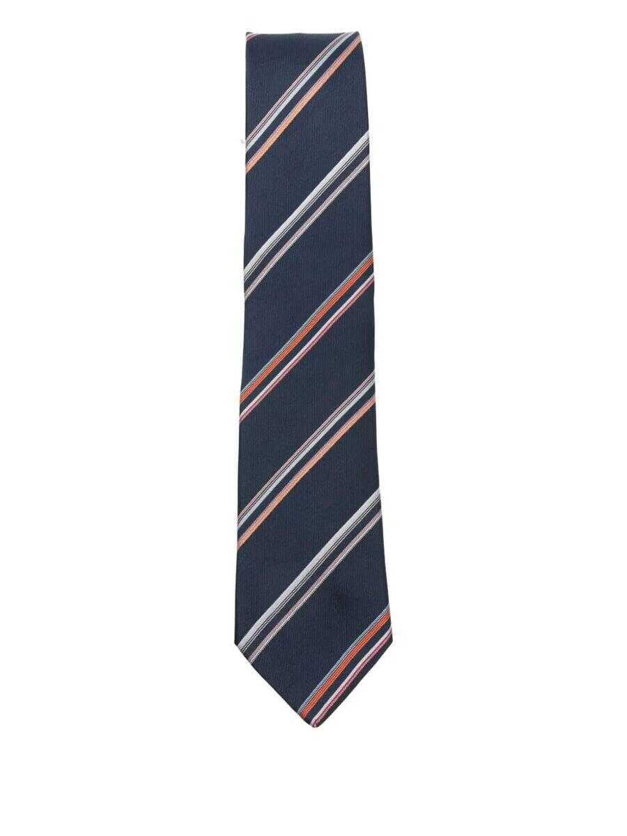 Cravate Paul Smith Paul Smith Men Tie Two Stripe Accessories BLUE Barbati (BM 18943038) 1