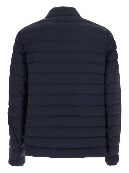 Geci de iarna Moose Knuckles Laki Blue Down Jacket With High Neck And Logo Patch On The Sleeve In Tech Fabric Man BLUE Barbati (BM 18943239) 2