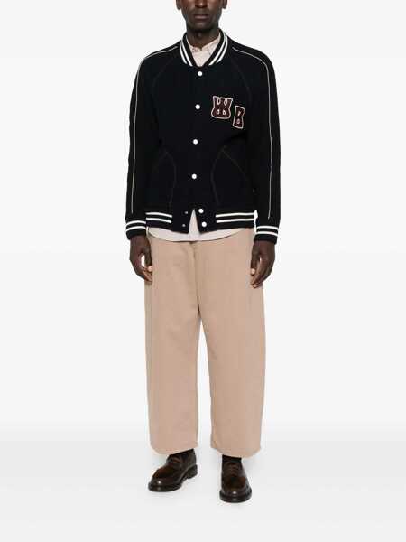 Geci WALES BONNER Wales Bonner The October Varsity Bomber Jacket BLUE Barbati (BM 18943353) 2