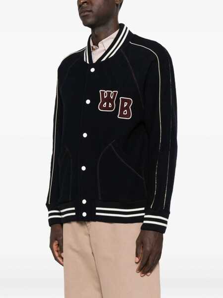 Geci WALES BONNER Wales Bonner The October Varsity Bomber Jacket BLUE Barbati (BM 18943353) 3
