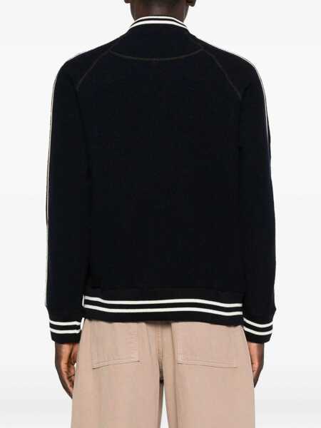 Geci WALES BONNER Wales Bonner The October Varsity Bomber Jacket BLUE Barbati (BM 18943353) 4