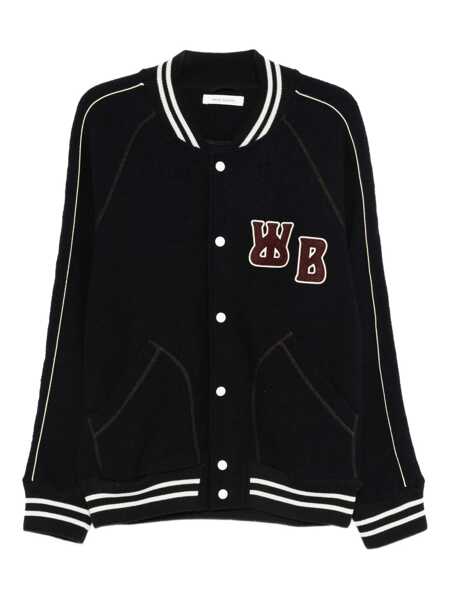 Geci WALES BONNER Wales Bonner The October Varsity Bomber Jacket BLUE Barbati (BM 18943353) 1