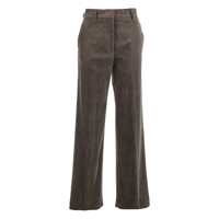 Pantaloni casual ANTONELLI Brown Trousers With Belt Loops In Velvet Woman