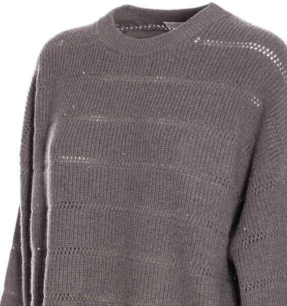 Pulovere Brunello Cucinelli Brunello Cucinelli Sweaters GREY Femei (BM 18943425) 3