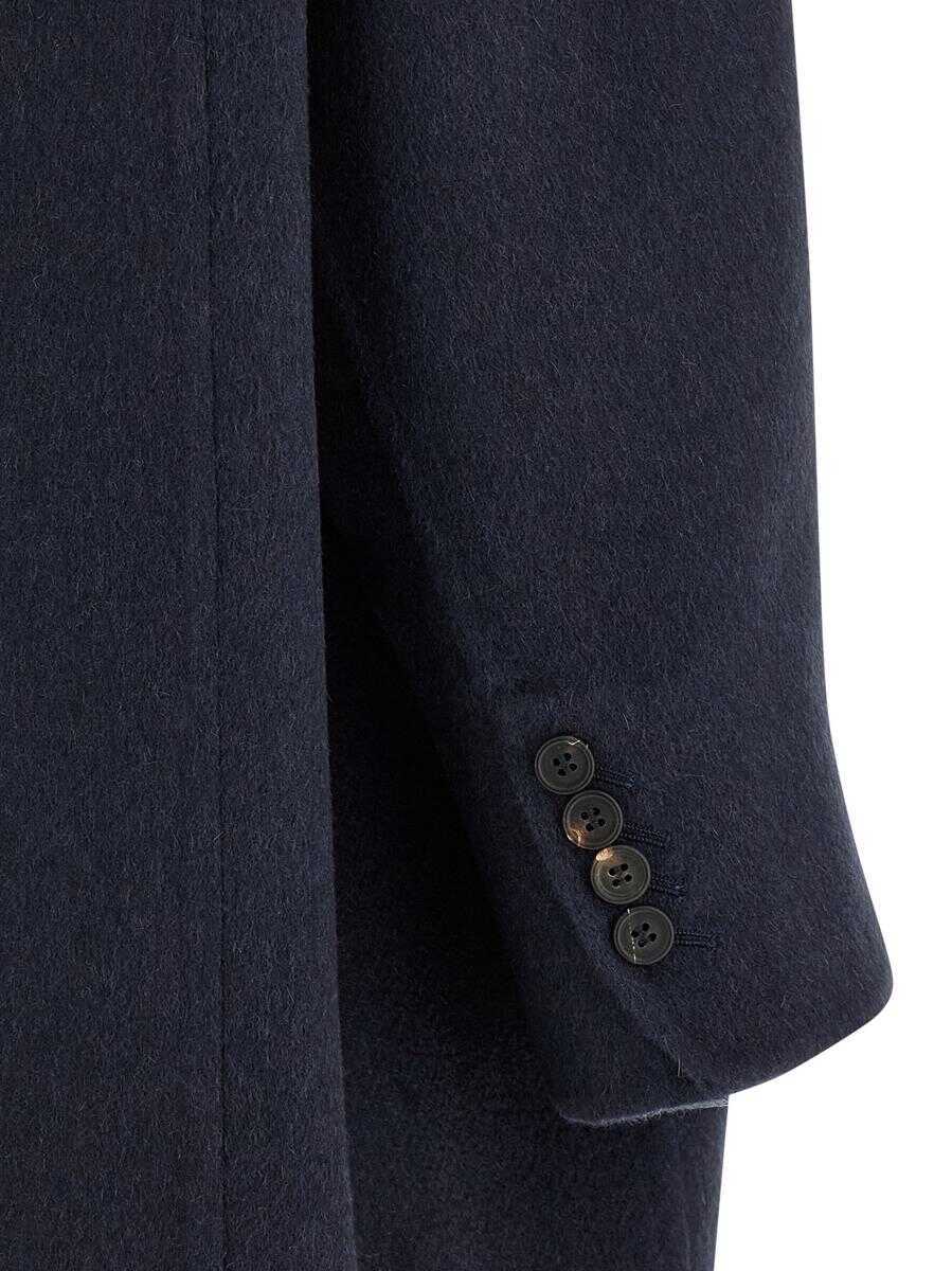 Geci Brunello Cucinelli Brunello Cucinelli Cashmere Coat BLUE Femei (BM 18943461) 4