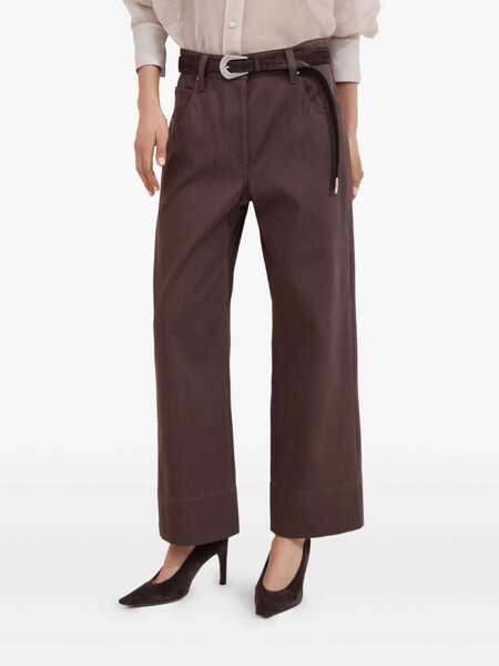 Pantaloni casual Brunello Cucinelli Brunello Cucinelli Trousers BROWN Femei (BM 18943473) 3
