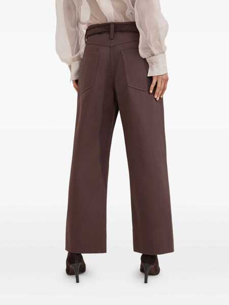 Pantaloni casual Brunello Cucinelli Brunello Cucinelli Trousers BROWN Femei (BM 18943473) 4