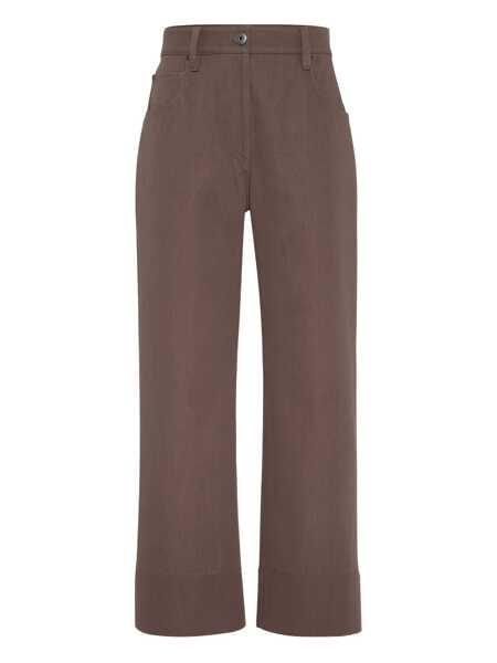 Pantaloni casual Brunello Cucinelli Brunello Cucinelli Trousers BROWN Femei (BM 18943473) 1