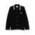 Casablanca Black Cardigan With Logo Patch On The Front In Cotton Man Black
