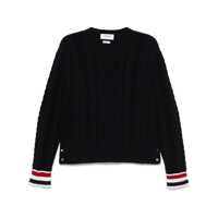 Pulovere Thom Browne Dark Navy Wool Knitwear Barbati
