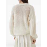 Pulovere Brunello Cucinelli Dama - Pulovere Brunello Cucinelli Brunello Cucinelli Mohair Silk Sweater WHITE Femei (BM 18943743) - B-mall.ro