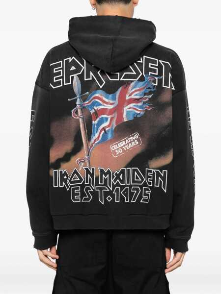 Bluze de trening REPRESENT Represent Represent X Iron Maiden Steed - Cotton Hoodie Black Barbati (BM 18943779) 4