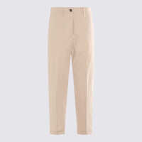 Pantaloni casual Nine In The Morning Beige Cotton Pants Femei
