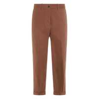 Pantaloni casual Nine In The Morning Brown Cotton Pants Femei