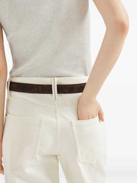 Pantaloni casual Brunello Cucinelli Brunello Cucinelli Monile Crop Pants Beige Femei (BM 18943911) 5